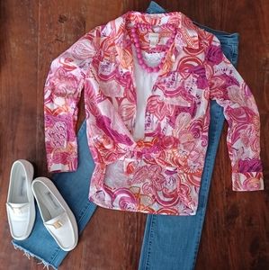 Chicos Lightweight Button-up